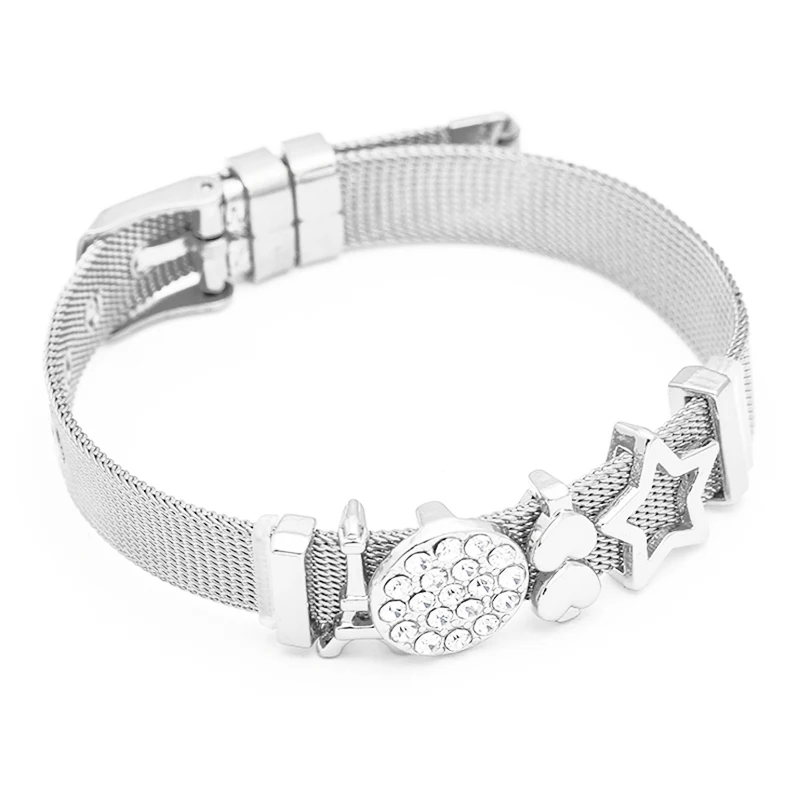 Браслет TOGORY из нержавеющей стали для мужчин и женщин простые изящные ювелирные