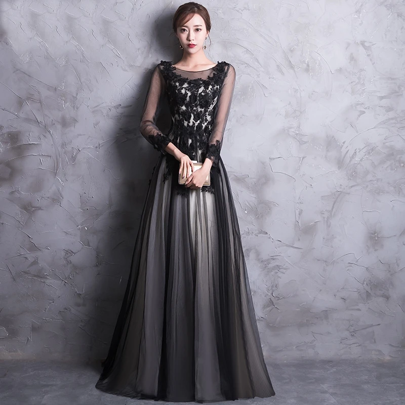 Вечернее платье 2019 Новое поступление знаменитости с длинным рукавом Платья для