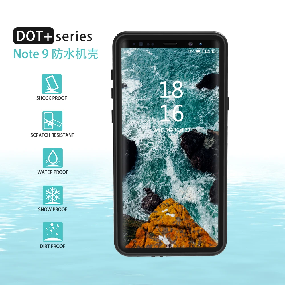For Samsung Galaxy Note 9 8 Case waterproof case cover samsung galaxy S9 S9plus Shockproof Transparent Water Resistan |