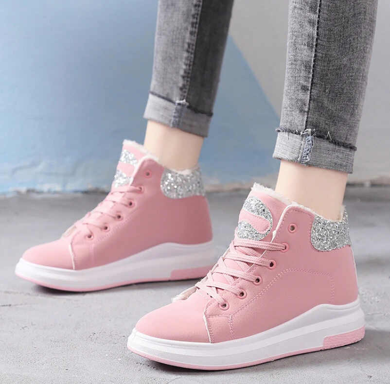 

Women Boots Warm Winter Boots Female Casual Women Shoes Suede Ankle Boots Women Botas Mujer Flat Plush Insole Snows Ladies Shoes