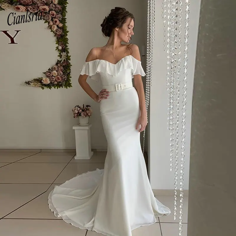 

Женское шифоновое платье-Русалка It's yiiya, Длинное Элегантное свадебное платье с оборками на лето 2019