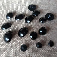 40pcs black decorative buttons with shank animal eyes nose buttons crafts sewing scrapbooking diy apparel sewing accessories