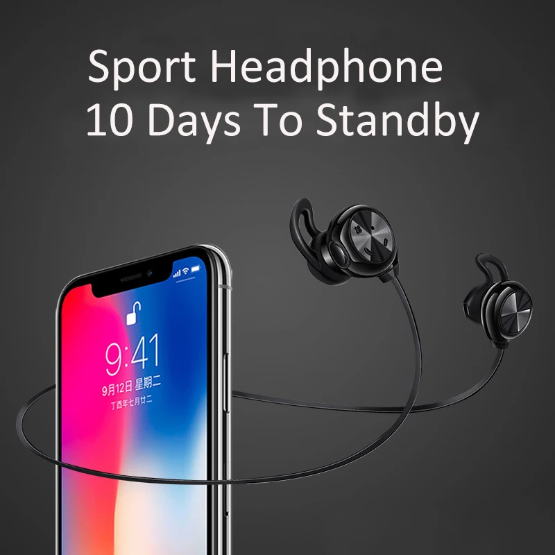 Sport Wireless Bluetooth Earphone Hongsund S9 Waterproof Magnetic Headset Music Bass Stereo Earbuds For Iphone Xiaomi | Электроника