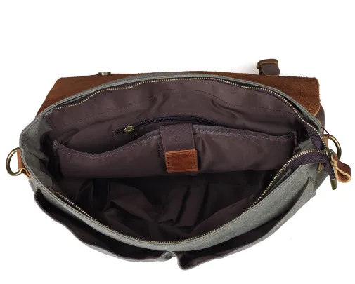 Винтажный повседневный мужской портативный портфель Холщовая Сумка почтальона