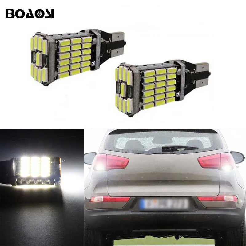 BOAOSI 2x T15 W16W Canbus светодиодный светильник заднего хода для kia rio k2 3 подлокотник ceed sportage sorento cerato soul picanto optima k3