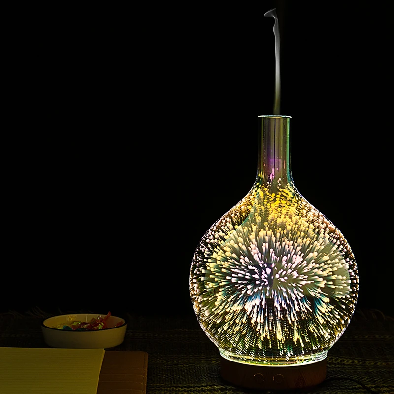 3D светодиодный красочный фейерверк увлажнитель воздуха для дома туман