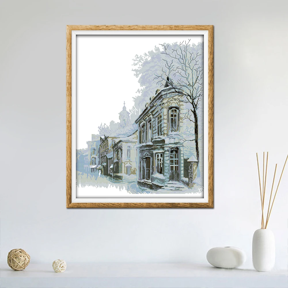 Joy Sunday Winter Street рукоделие F962 14CT 11CT Счетный и штампованный домашний декор зимний