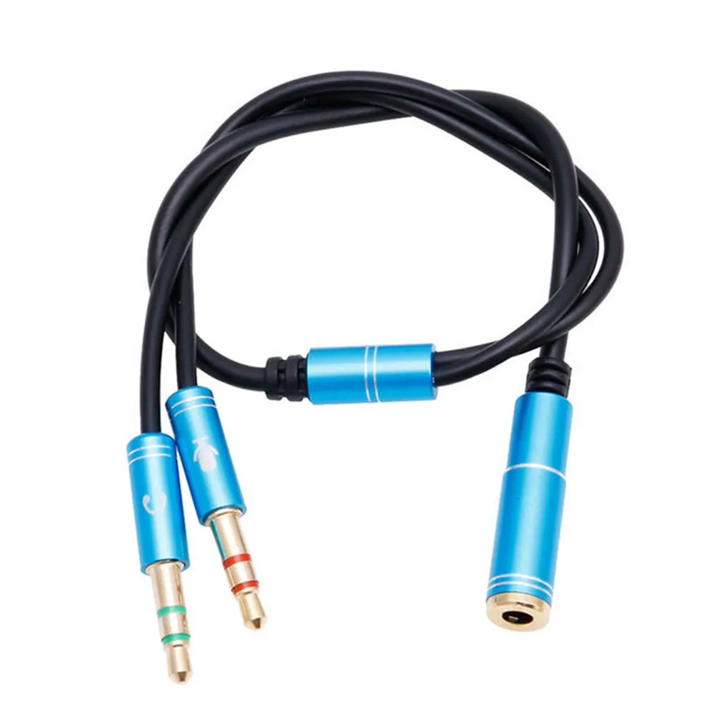 

3.5mm Earphone Adapter Converter Cable Headphone+Mic Audio Splitter Aux Extension Cable Adapter Cord for Computer PC Microphone