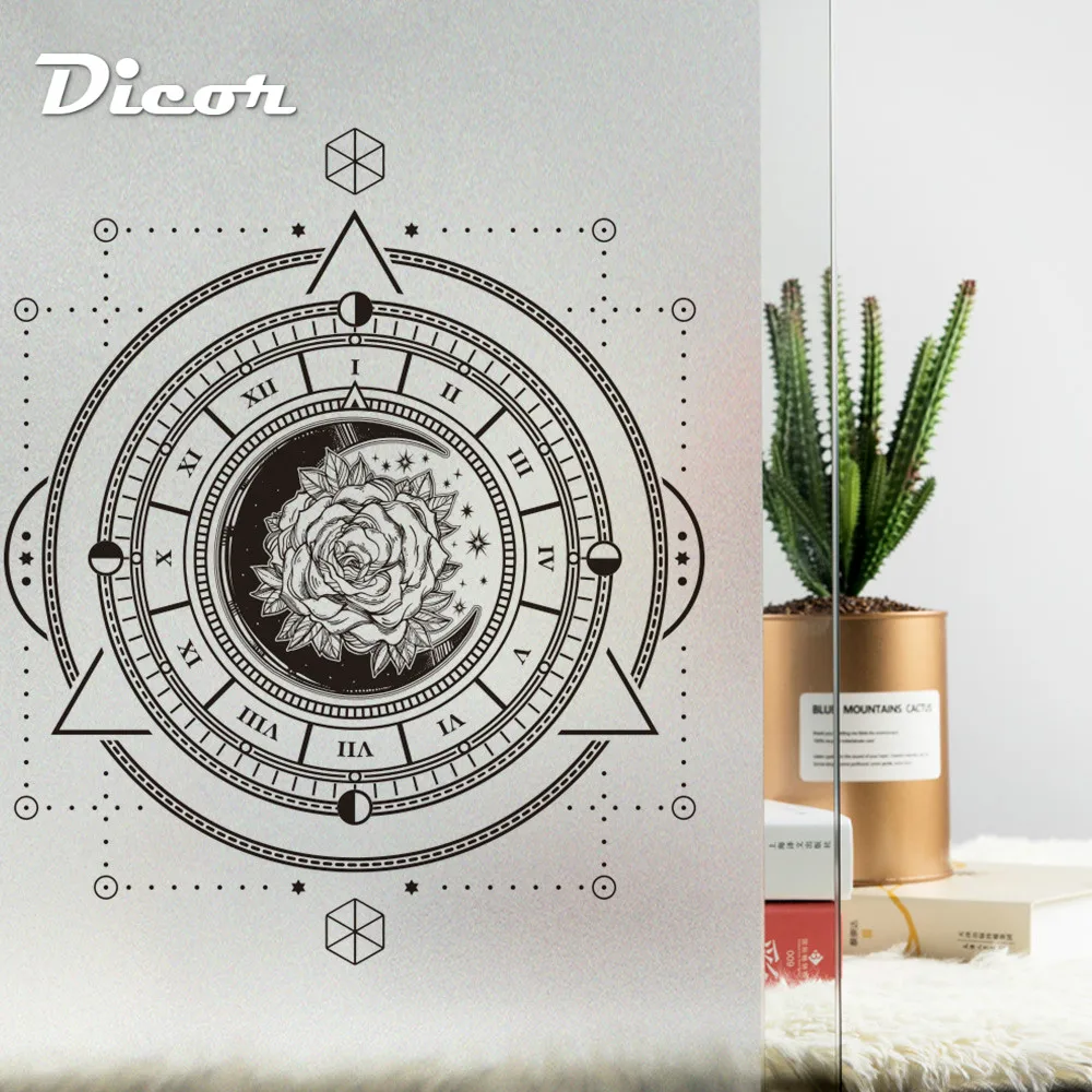 DICOR Art стеклянная наклейка векторная иллюстрация рисунок вспышка тату стиль