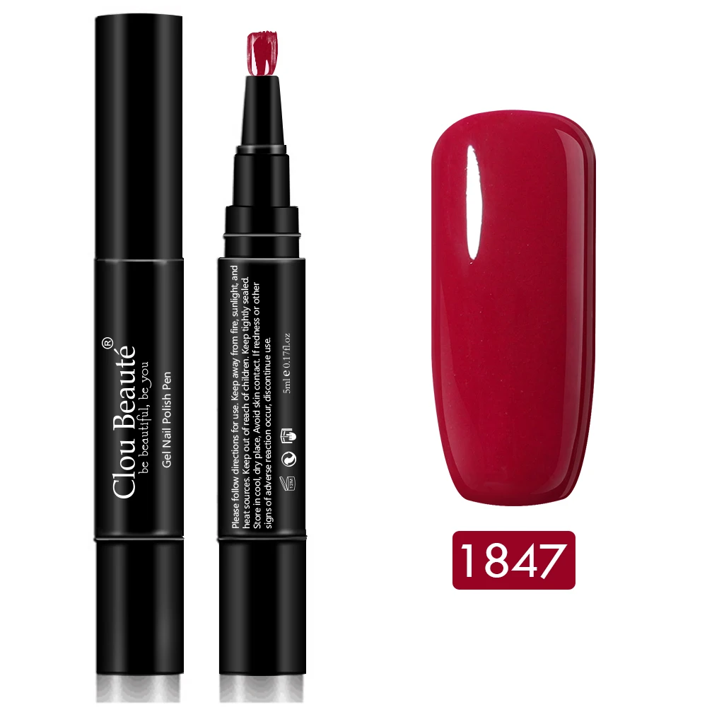 1847 Clou Beaute 60 чистых цветов гель лак для ногтей ручка paznokcie Маникюр УФ-гель для ногтей Гибридный гель лак для ногтей набор гель-краски - Цвет: 1847
