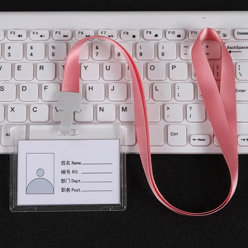 style 2 pink 1 шт. акриловые держатели кредитных карт для женщин и мужчин PU банк карты шеи ремень карта идентификатор автомобиля держатель для студентов дети идентификационный значок с шнурком - Цвет: style 2 pink