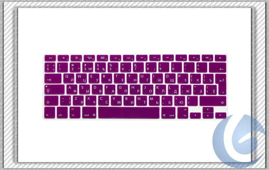 500 шт.) русский наполовину прозрачный силиконовый чехол для Apple MacBook 13 15 дюйм(ов)(версия ЕС, русский) meafo