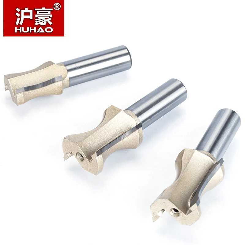 HUHAO 1/2 "1/4" хвостовик полукруглый бит 2 Флейта Фрезы для дерева без подшипник