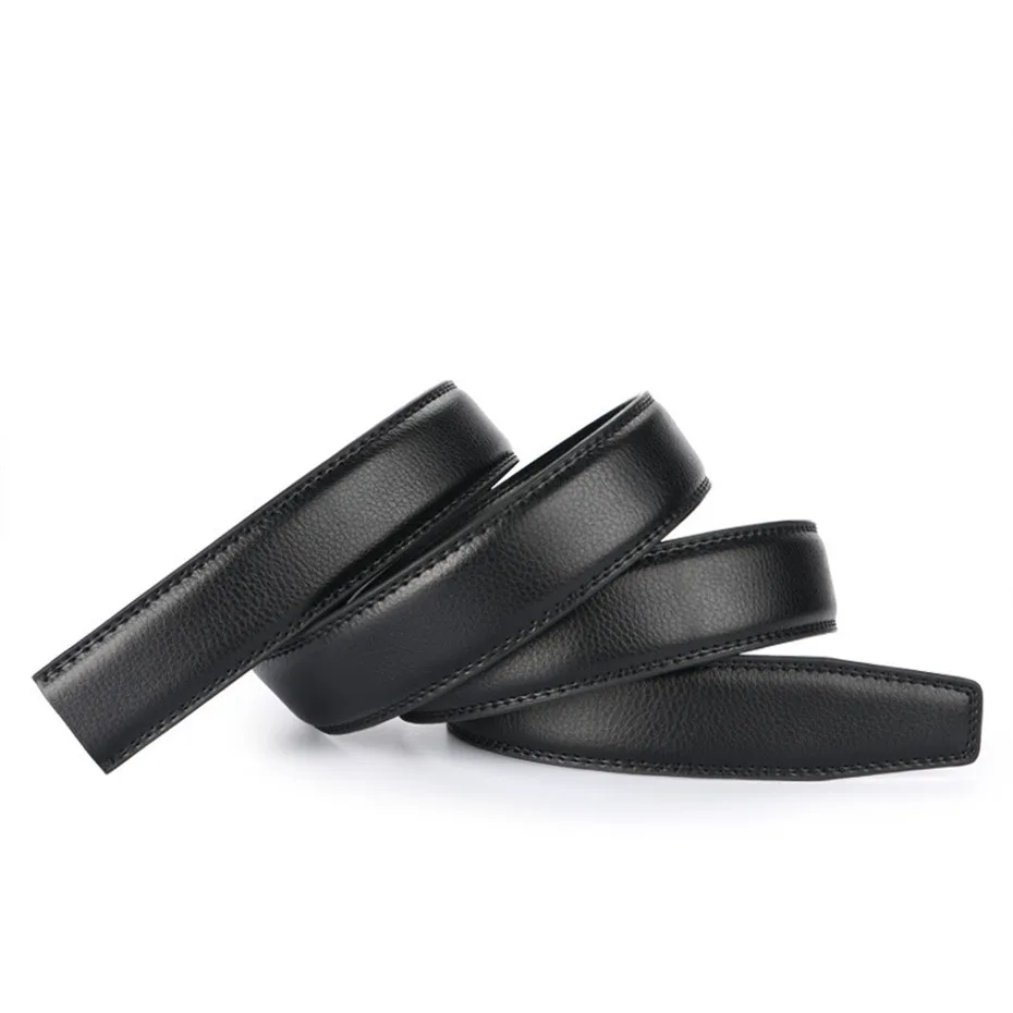 

Designer high quality No Buckles 3.1cm Wide split Leather Belt Without Automatic Buckles and pin Strap 7