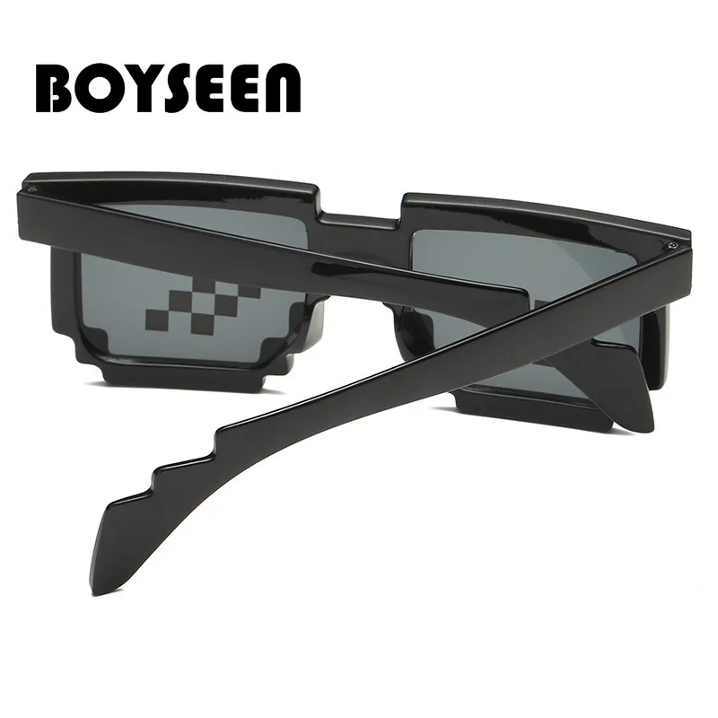 BOYSEEN популярные очки-мозаика 8 бит MLG мозаичные солнечные очки для женщин и мужчин