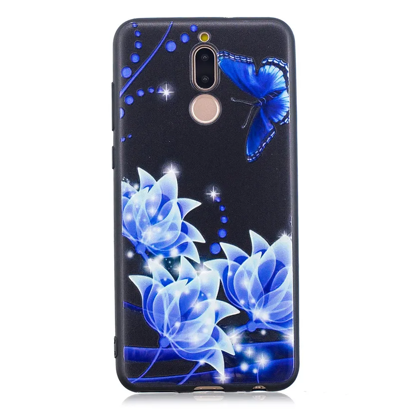 Чехол HEMASOLY для Huawei Mate 10 Lite мягкий чехол из ТПУ Nova 2i Honor 9i силиконовый Relif окрашенный