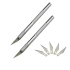 1 Набор, металлическая ручка, искусственный нож, резак для дерева и бумаги, ручка для гравировки, режущие принадлежности, сделай сам, искусственный нож