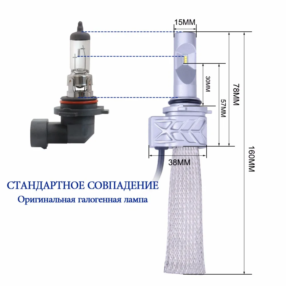 TC X светодиодные автолампы HB4/9006 для туманки ПТФ и рефлектора ближнего света led