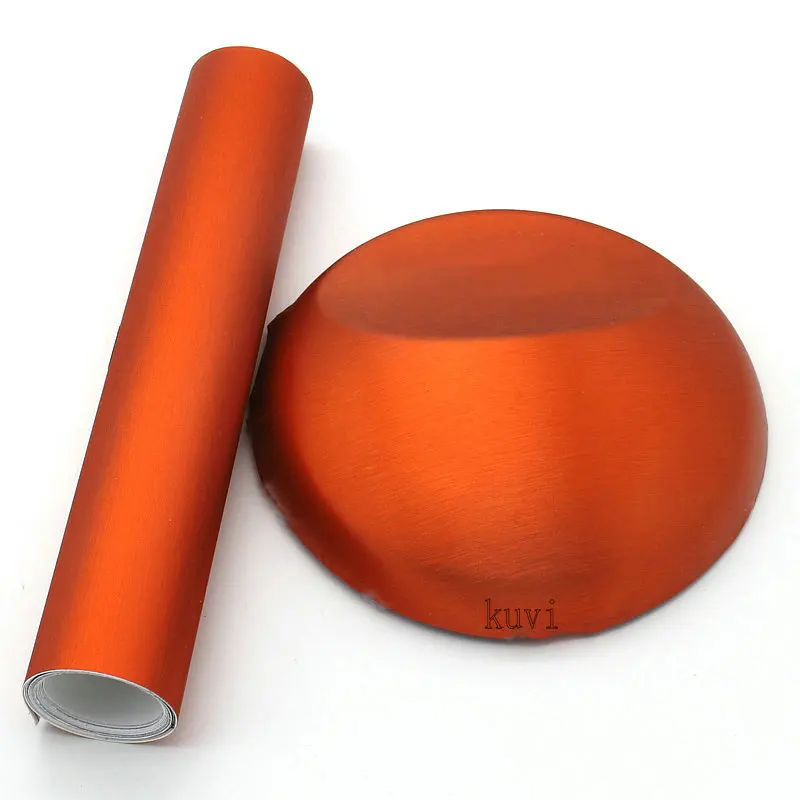 Metallic orange 10 см/20 см/30 см x 152 см, автомобильный Стайлинг, Оранжевый металлик, матовый алюминий, винил, матовая автомобильная пленка, наклейка с пузырьками - Название цвета: Metallic orange