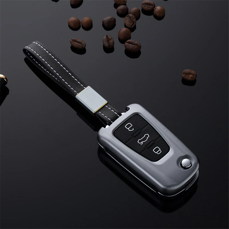 Aluminum Alloy Car Key Cover Case Shell Bag holder Keychain For Roewe MG5 MG7 MG GT GS 350 360 750 W5 AUTO flip key accessories |