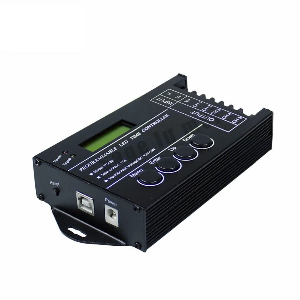 Время программируемый RGB светодиодный контроллер Диммер TC420 DC12V/24 V 5 общего канала Выход 20A общий анод программируемый