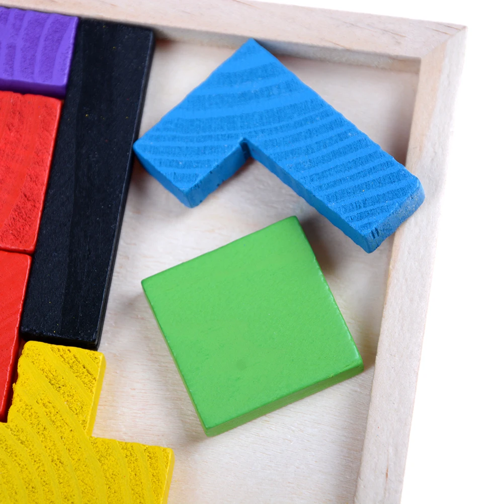 Деревянный пазл Tangram Brain Teaser обучающая игра для детей детские игрушки пазлы
