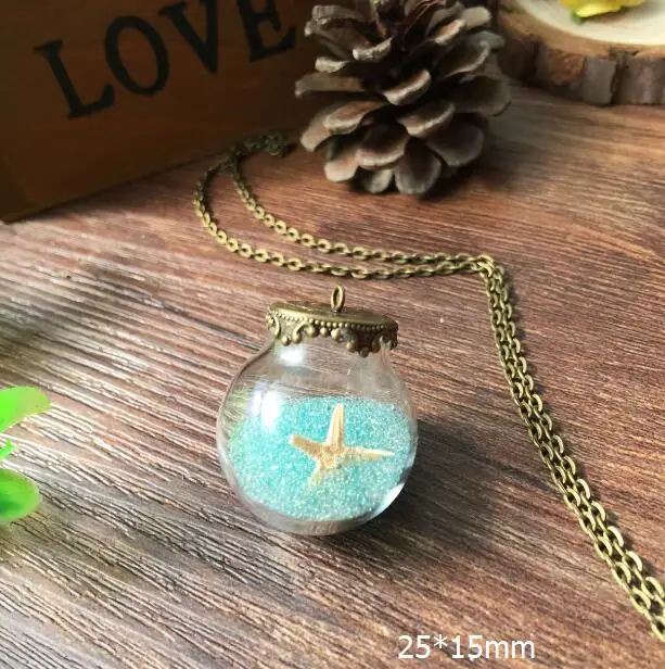 Подвеска в виде стеклянной бутылки сделай сам 20 компл./лот 25*15 мм прозрачный