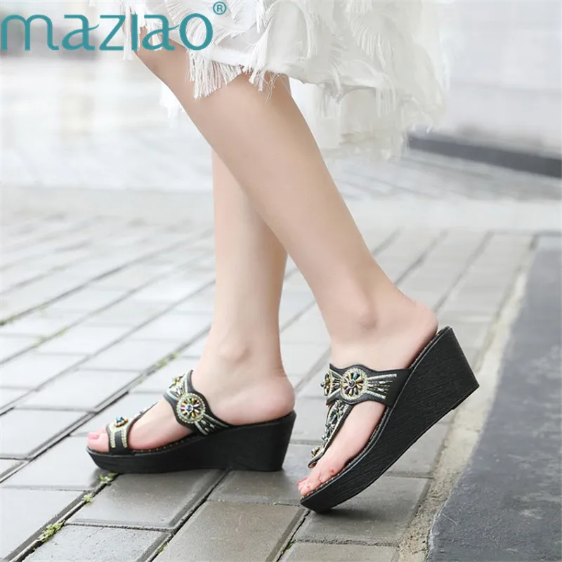 Тапочки женские водонепроницаемые на платформе удобные резиновые высоком