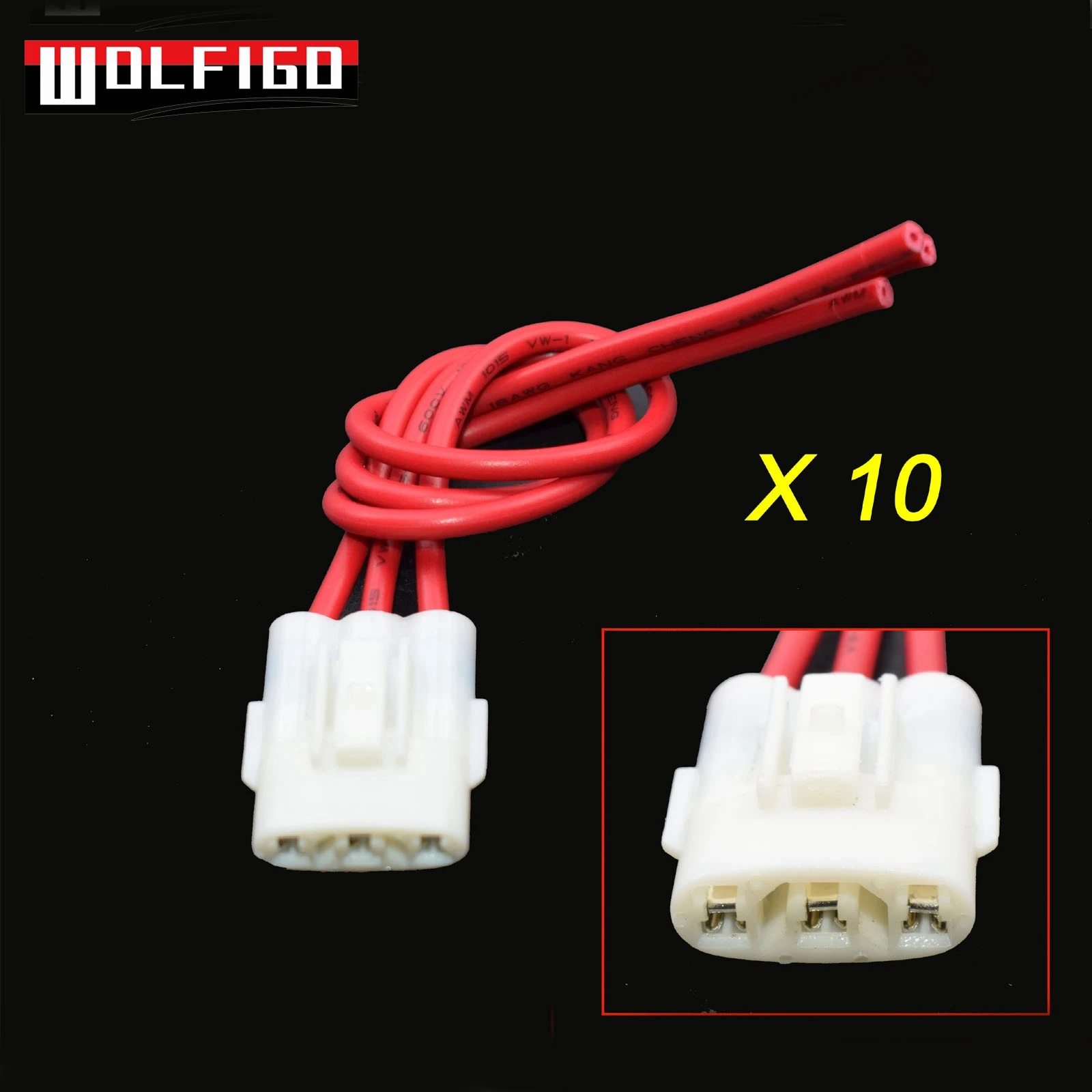 10 PCS Wires WOLFIGO 1 шт./2 шт./10 шт. передний поворотник светильник гнездо W/жгут провода 33302-SR3-A01 для Honda Civic Accord CR-V Odyssey - Цвет: 10 PCS Wires