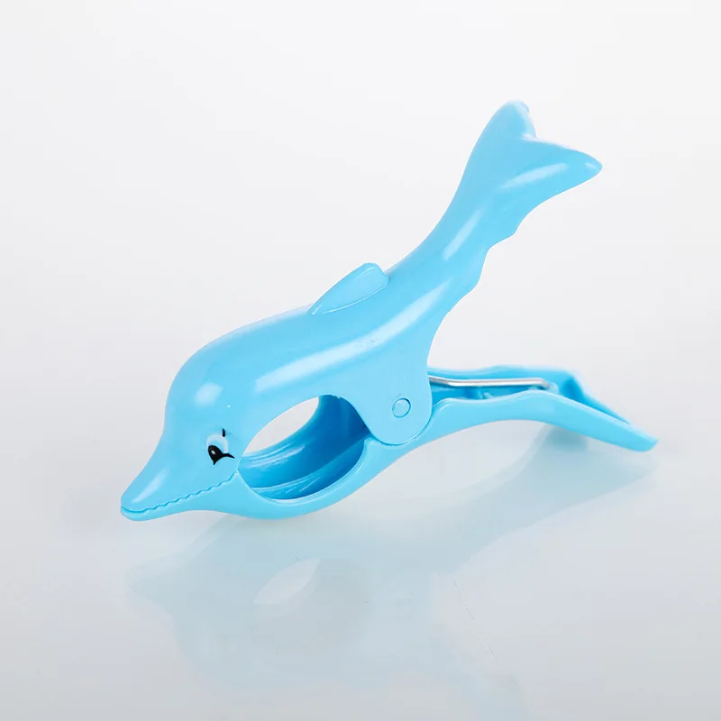 2 шт. уплотненные прочные клипсы с милыми дельфинами зажим для пляжного полотенце