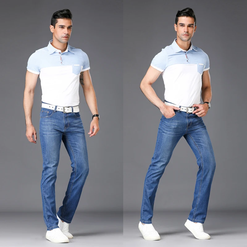 SULEE мужские Модные джинсы стрейч черные синие зауженные брюки размер 28 30 32 33 34 35 36