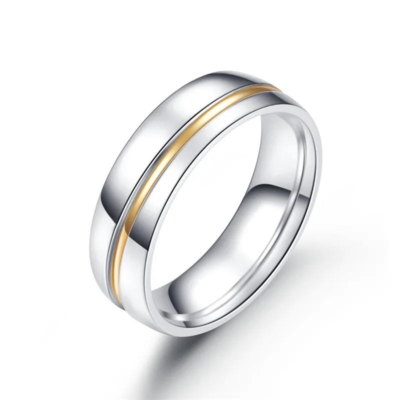 Простые Стильные однорядные обручальные кольца для мужчин Acero inoxidible Sieraden мужские