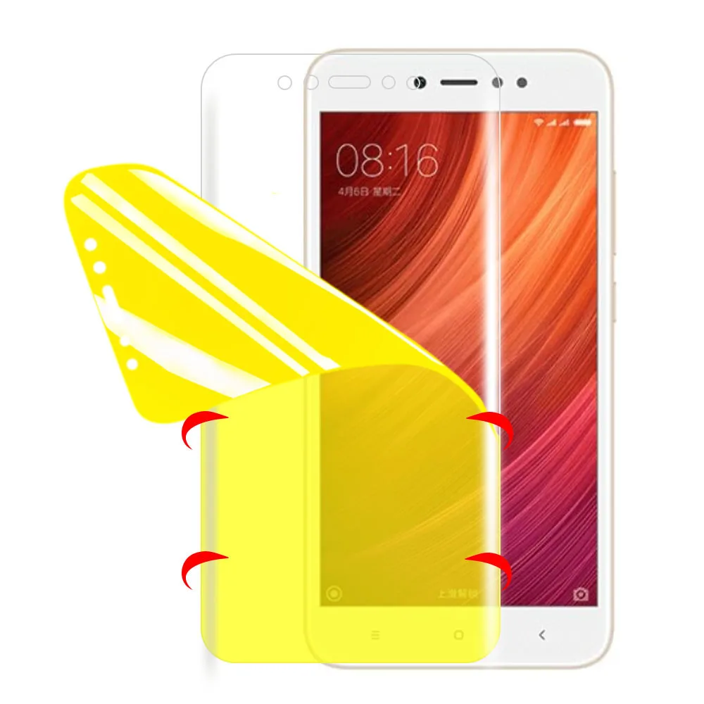 Мягкая Гидрогелевая пленка с полным покрытием для Xiaomi Redmi 4 4X 5A 5 Plus 6 6A Защита