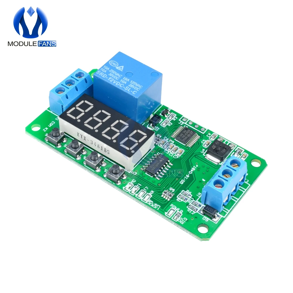 DC 12 в 1 канал Многофункциональный реле задержки времени таймера