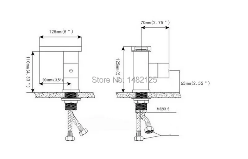 Vouruna без необходимости батарея водопад со светодиодной лампой ванная комната