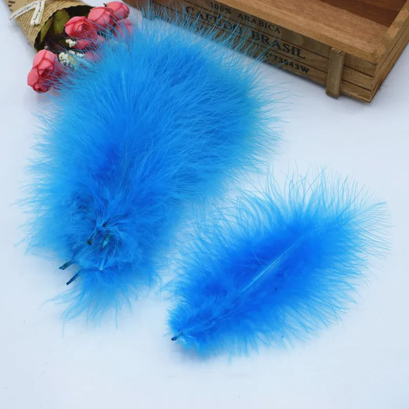 light blue 20 штук красивые натуральные перья индейки, длинные 4-" /10-16 см, украшения diy декоративные аксессуары, пушистые перья - Цвет: light blue