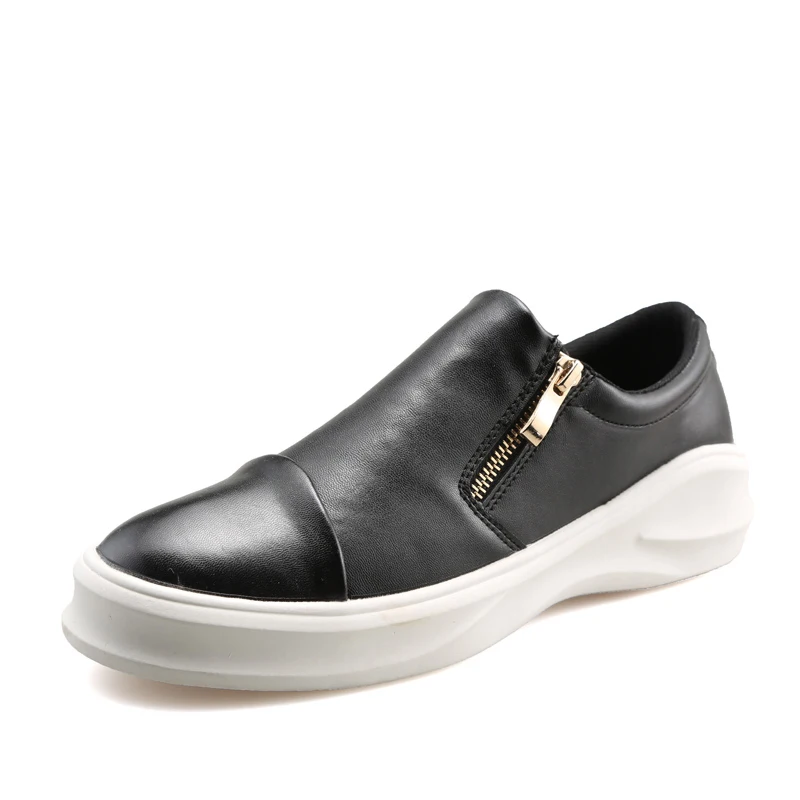 Thestron Casual Shoes Men Brand Slip-On Black White Moccasins Loafers Leather Male Footwear 2018 Big Size 45 Quality | Обувь