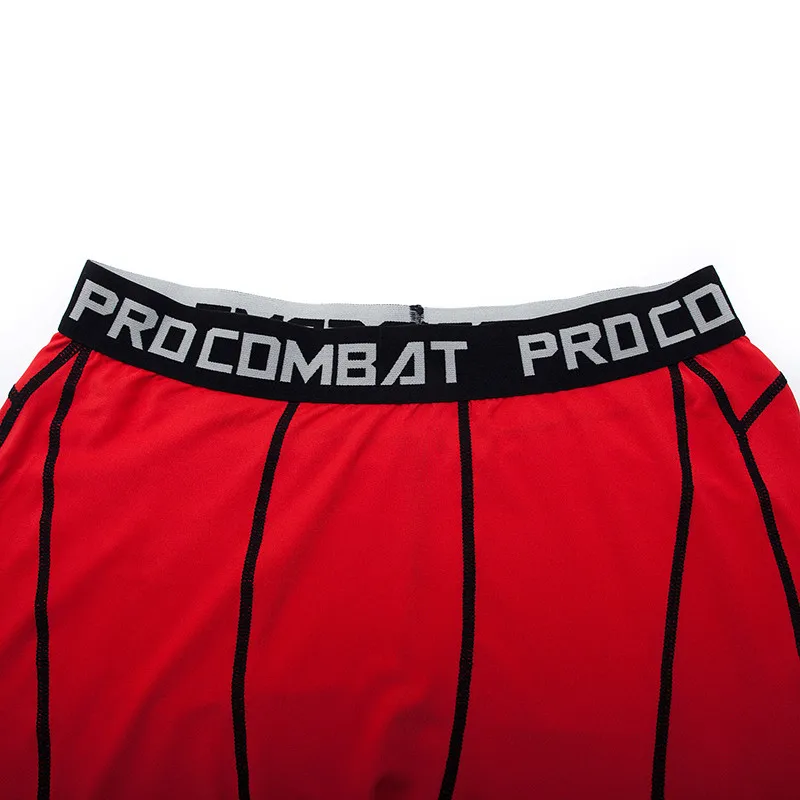 2019 новые мужские красные компрессионные быстросохнущие Колготки Леггинсы MMA для