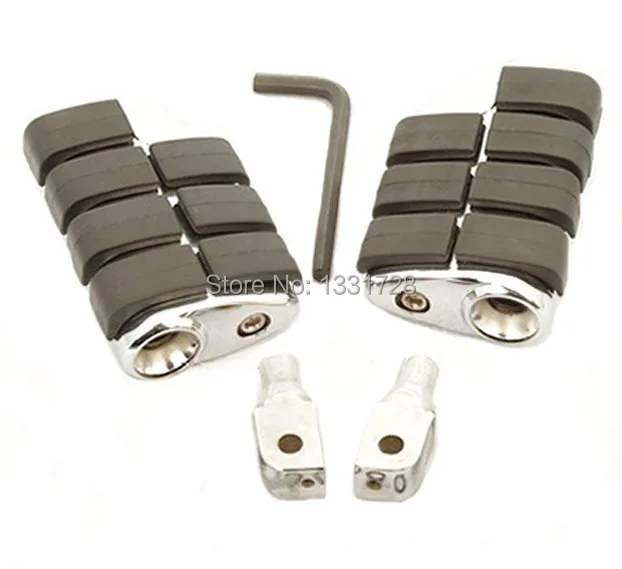 

Chrome Wing Foot Pegs Rests For 1999-2006 Yamaha Road Star Warrior (Rear)