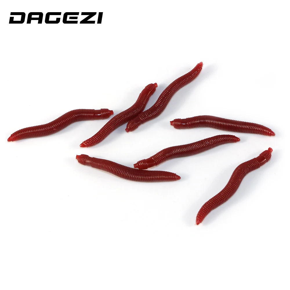 Приманки DAGEZI с запахом красного червя 4 см Мягкая приманка для карпа
