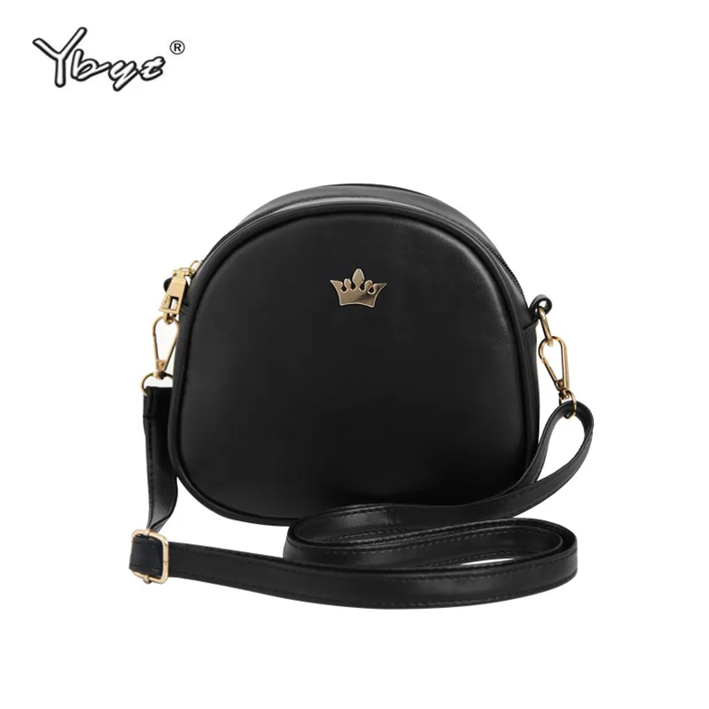 

YBYT brand 2018 new joker leisure ciecular bags PU leather ladies cell phone coin purses mini shoulder messenger crossbody bags