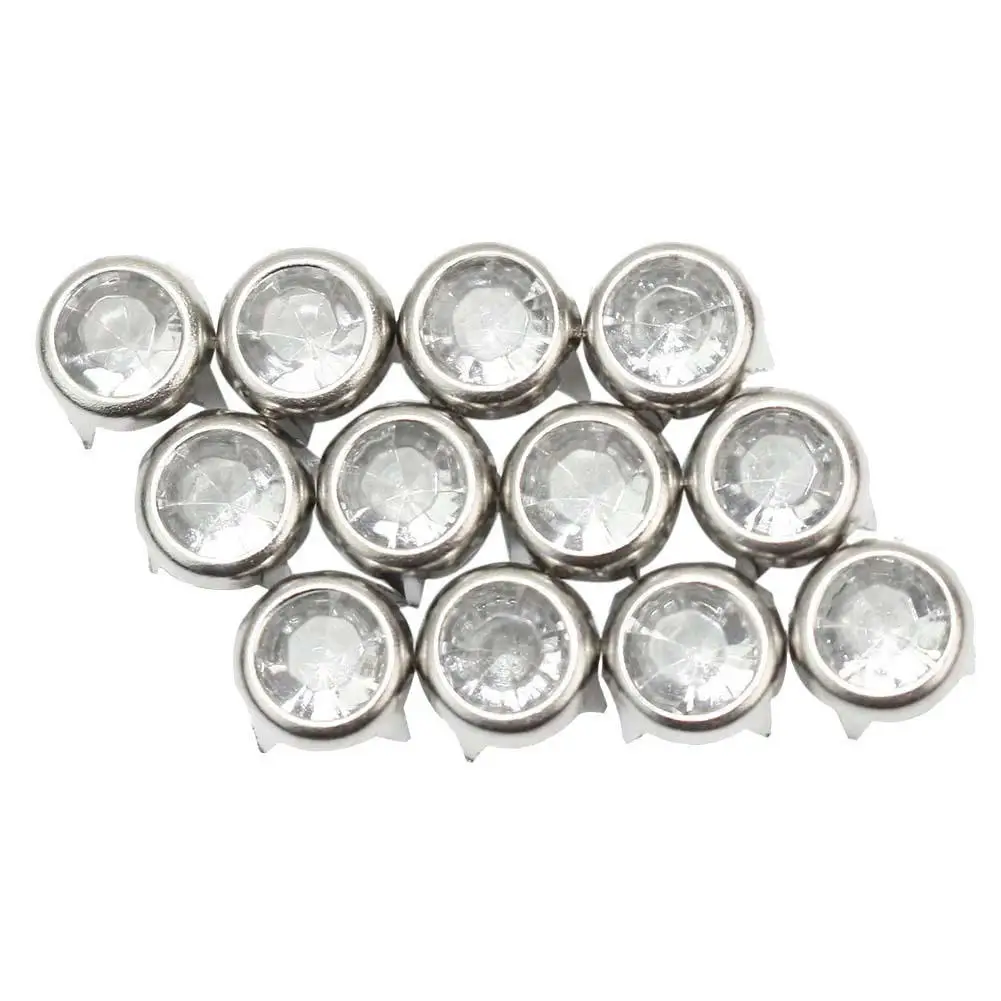 Круглые прозрачные кристаллы стразы заклепки шипы для одежды сумок обуви