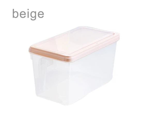 beige Кухонный ящик для хранения зерна контейнер для хранения фасоли содержит герметичный пищевой контейнер-холодильник ящик для хранения Бин Домашний Органайзер контейнер для еды - Цвет: beige
