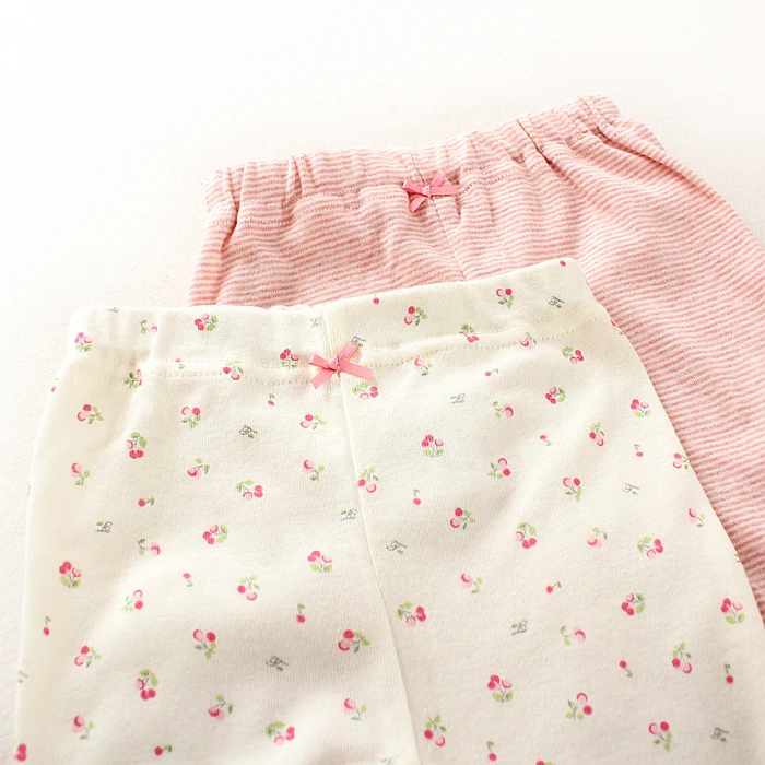 VIDMID Новое поступление хлопковые брюки для маленьких девочек с bowkont детские