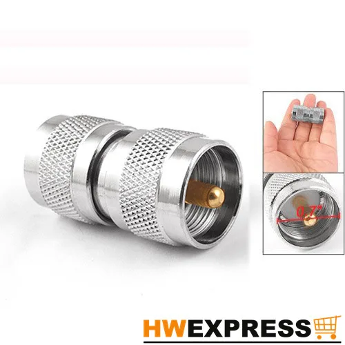 Горячая UHF мужчинами M/M коаксиальный кабель разъем адаптера|uhf male connector|uhf connectorl