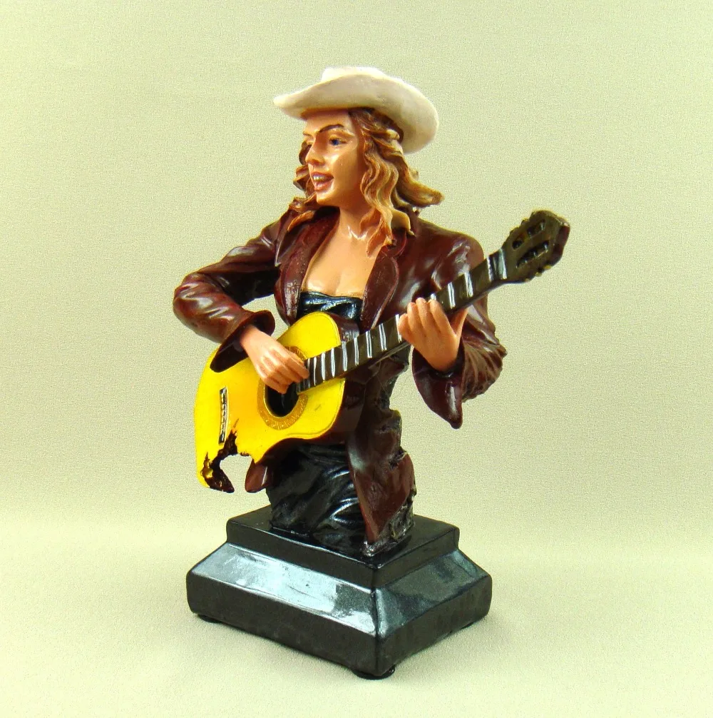 Гитара-паба в американском стиле ковбойская фигурка статуэтка декор из смолы