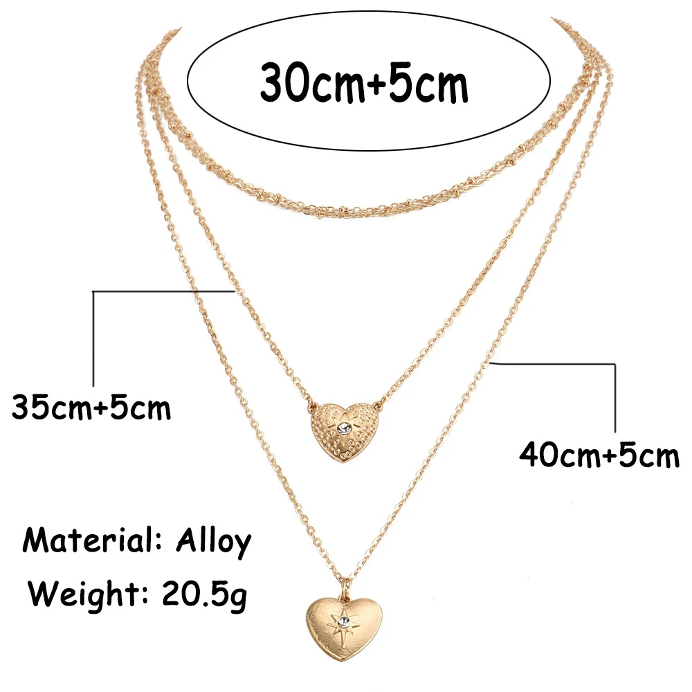 Женское Ожерелье с кулоном в форме сердца золотым кристаллом|Ожерелья подвеской|