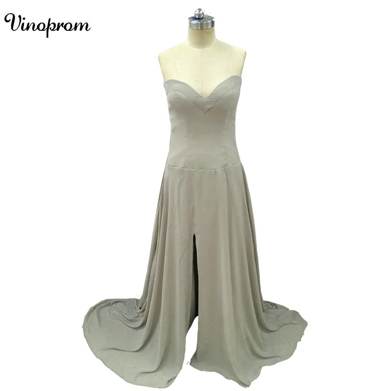 Арабское длинное платье подружки невесты шифоновое ТРАПЕЦИЕВИДНОЕ ПЛАТЬЕ С