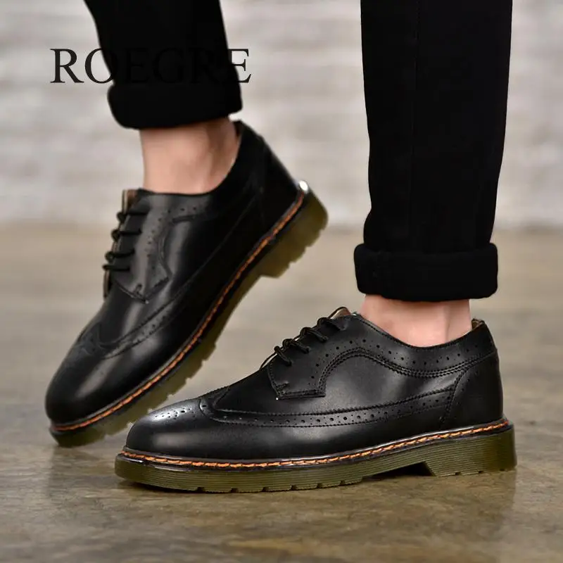 Мужские брендовые туфли-оксфорды из натуральной кожи коричневые повседневные