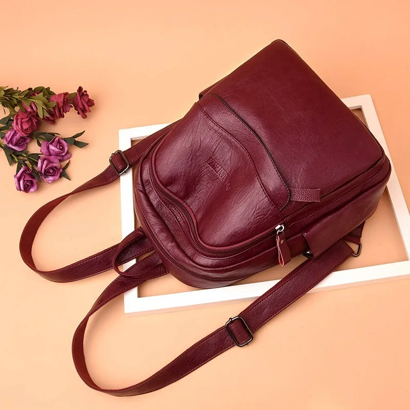 Женские кожаные рюкзаки, высокое качество, Sac A Dos Femme, женский рюкзак, Роскошный дизайнерский рюкзак, брендовый Повседневный Рюкзак